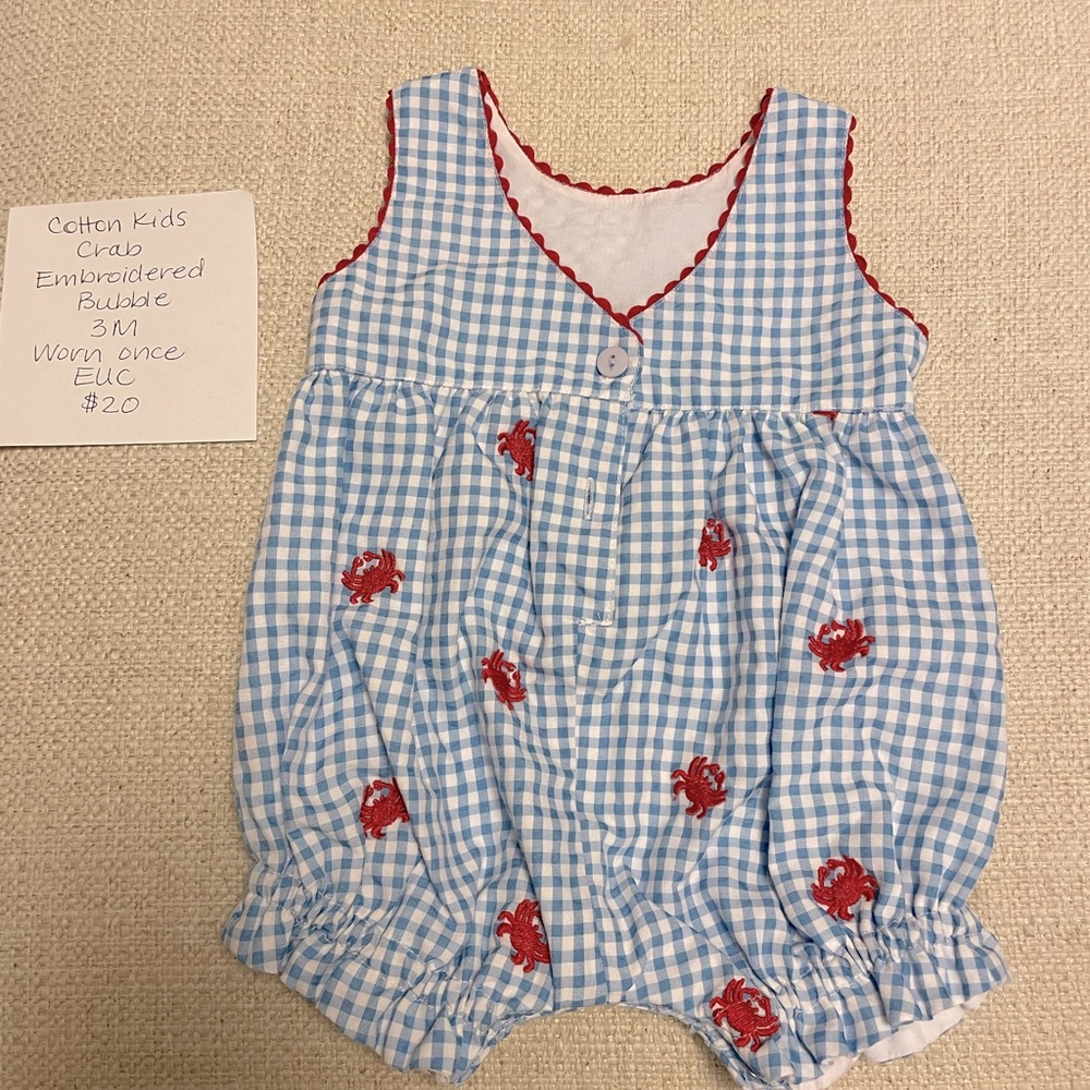 Embroidered Bubble 3 mo